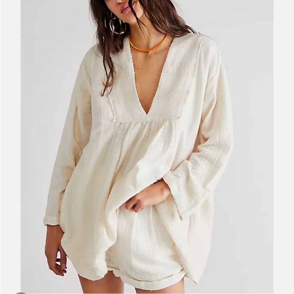 Free People Feels Like Sunshine Tunic Ivory NWT - Picture 2 of 4